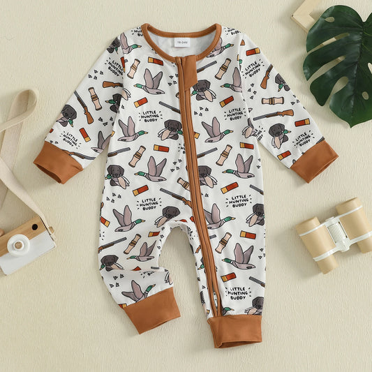 0-18M Baby Boys Autumn Elk Romper