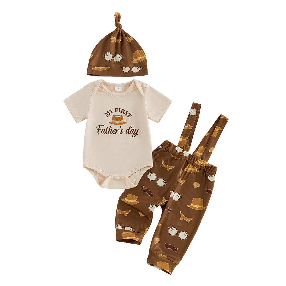 Baby Boy Letter Embroidery Fathers Day Outfit