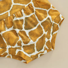 6M - 24M Baby Girls Animal Print Ruffle Outfit Set