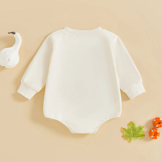 Unisex Baby Sweatshirt Casual Owl Letter Embroidery Long Sleeve Onesie