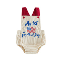 Baby Girl Infant Baby 4th of July Overalls