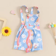 Baby Girls Overalls Farm Daisy Romper Jumpsuit