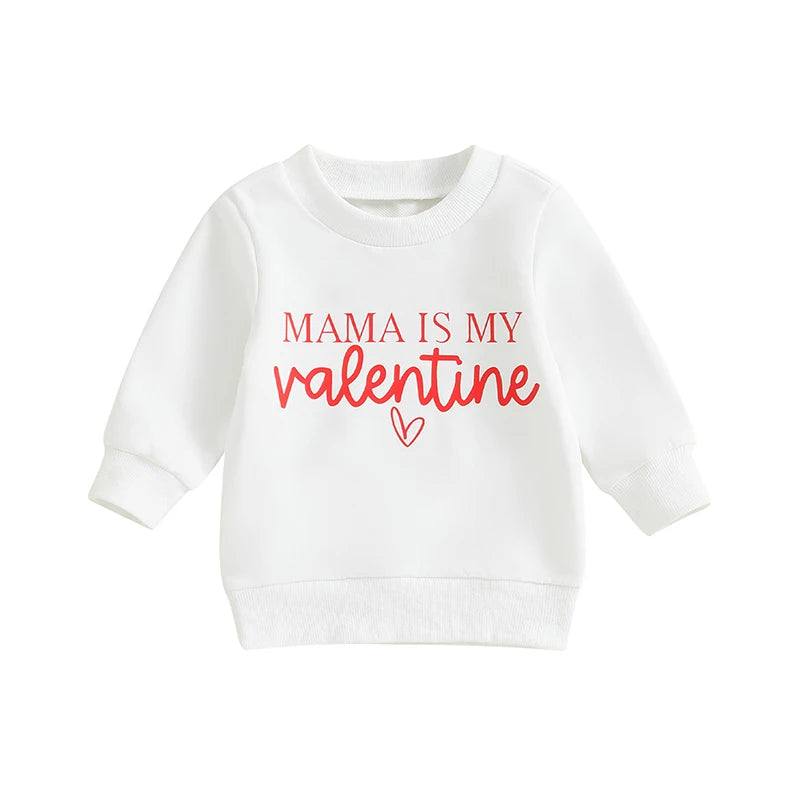 Baby Boy Cozy Valentine’s letter-print sweatshirt (0–3Y).