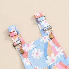 Baby Girls Overalls Farm Daisy Romper Jumpsuit